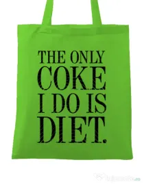 Sacosa din panza Diet coke Verde mar