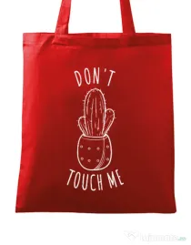Sacosa din panza Do not touch me Rosu