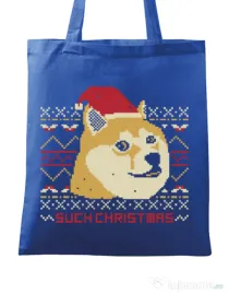 Sacosa din panza Doge christmas Albastru regal