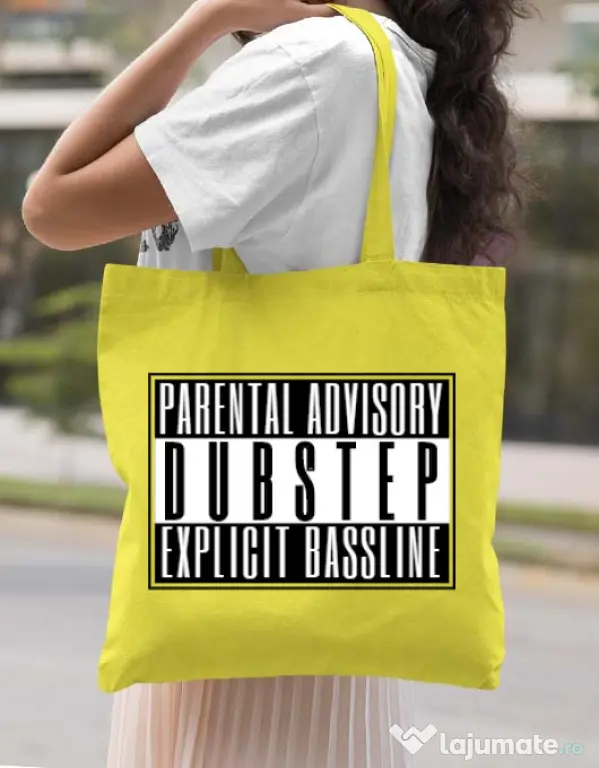 Sacosa din panza Explicit bassline Galben