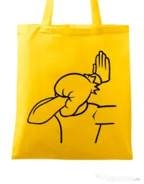 Sacosa din panza Extreme facepalm Galben
