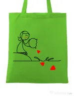 Sacosa din panza Fishing for love 2 Verde mar