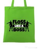 Sacosa din panza Floss like a boss Verde mar