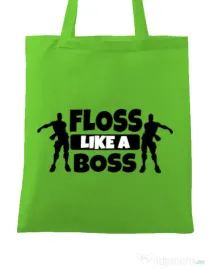 Sacosa din panza Floss like a boss Verde mar