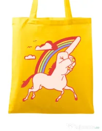 Sacosa din panza FUnicorn Galben