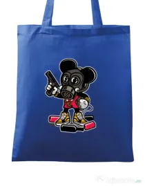 Sacosa din panza Gangsta Mouse Albastru regal