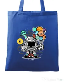 Sacosa din panza Gift From Outer Space Albastru regal