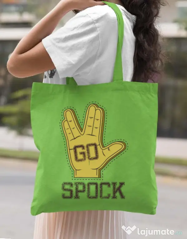 Sacosa din panza Go spock Verde mar