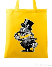 Sacosa din panza Gramophone head Galben