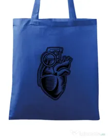 Sacosa din panza Grenade Heart Albastru regal