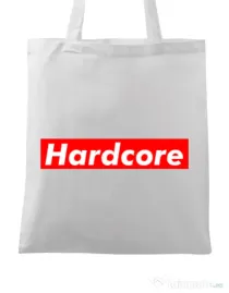 Sacosa din panza Hardcore Alb