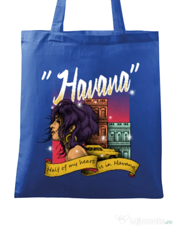 Sacosa din panza Havana Albastru regal