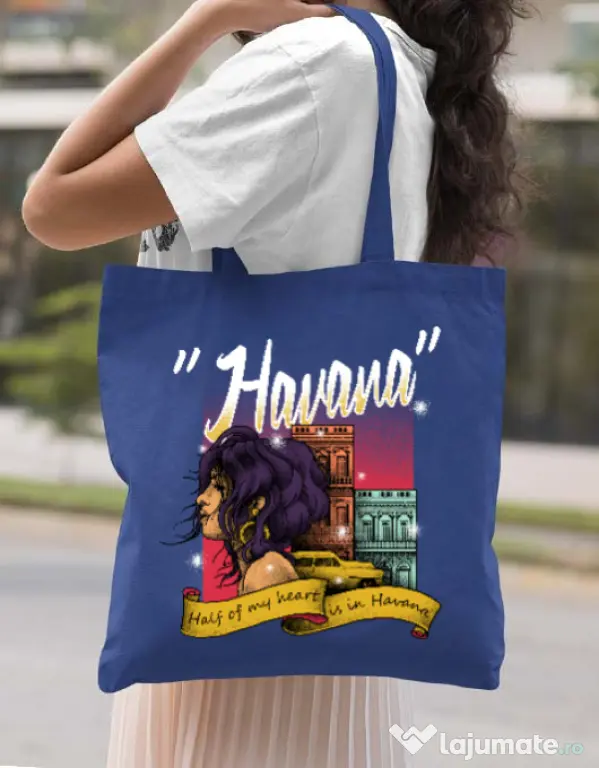 Sacosa din panza Havana Albastru regal
