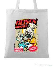 Sacosa din panza Heisen krispies Alb