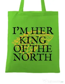 Sacosa din panza Her king of the north Verde mar