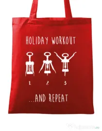 Sacosa din panza Holiday workout Rosu