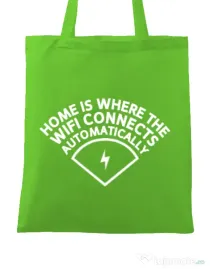 Sacosa din panza Home wifi Verde mar
