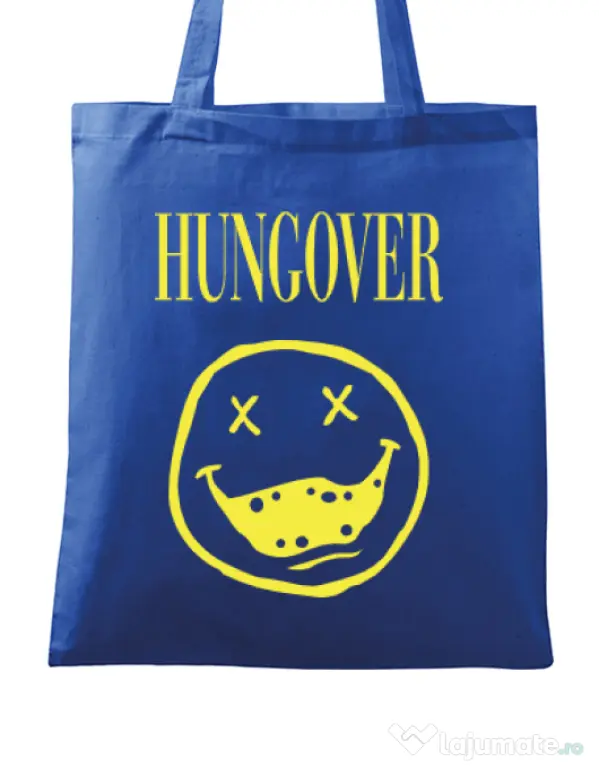 Sacosa din panza Hungover Albastru regal