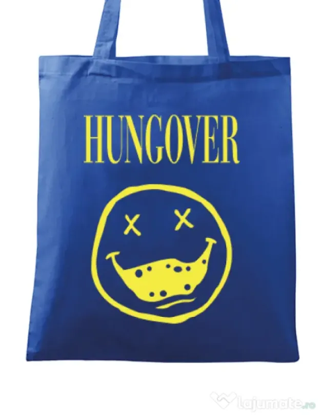 Sacosa din panza Hungover Albastru regal