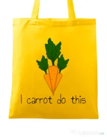 Sacosa din panza I carrot do this Galben