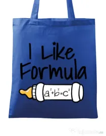 Sacosa din panza I like formula Albastru regal