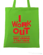 Sacosa din panza I work out Verde mar