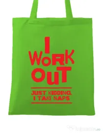 Sacosa din panza I work out Verde mar