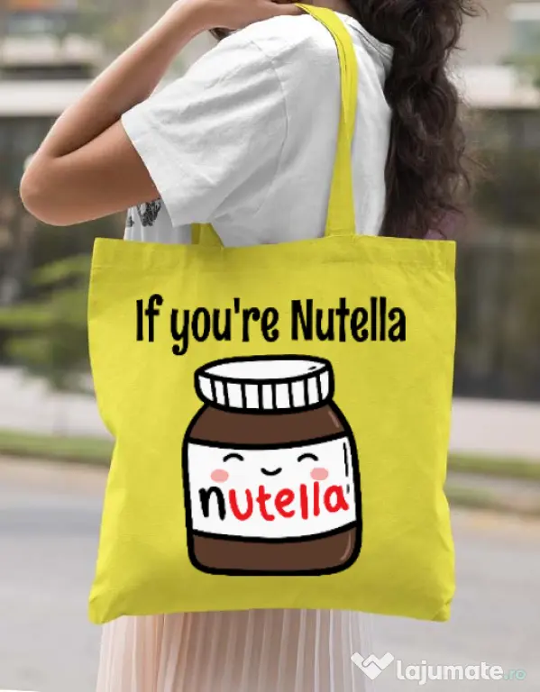 Sacosa din panza If you are nutella Galben