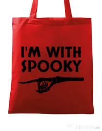 Sacosa din panza I'm with spooky Rosu