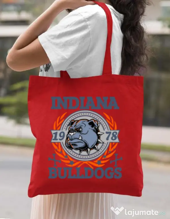 Sacosa din panza Indiana Bulldogs Rosu