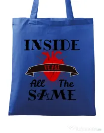 Sacosa din panza Inside we’re all the same Albastru regal