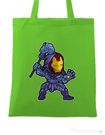 Sacosa din panza Iron Skeletor Verde mar