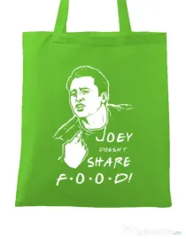 Sacosa din panza Joey doesnt share food Verde mar
