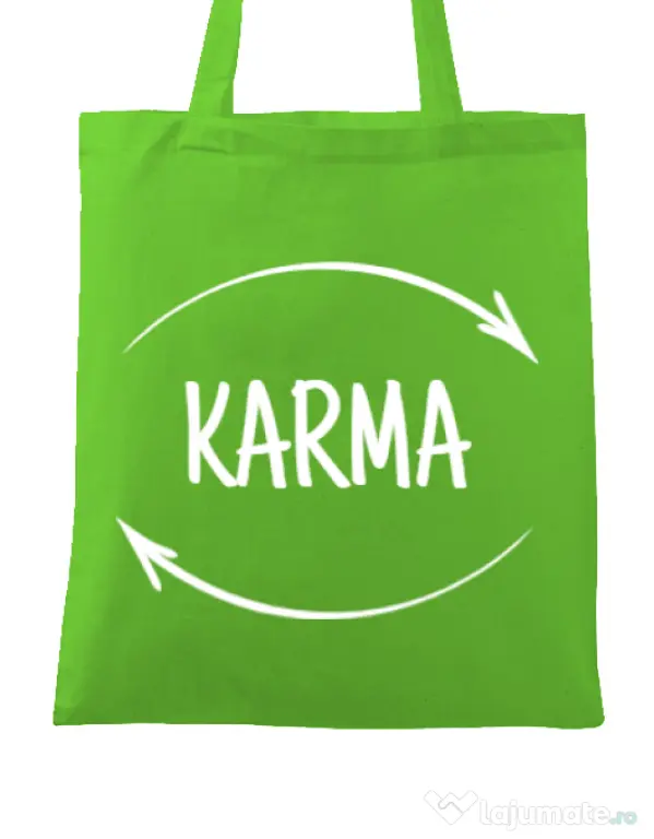 Sacosa din panza Karma Verde mar