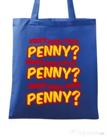 Sacosa din panza Knock Penny Albastru regal