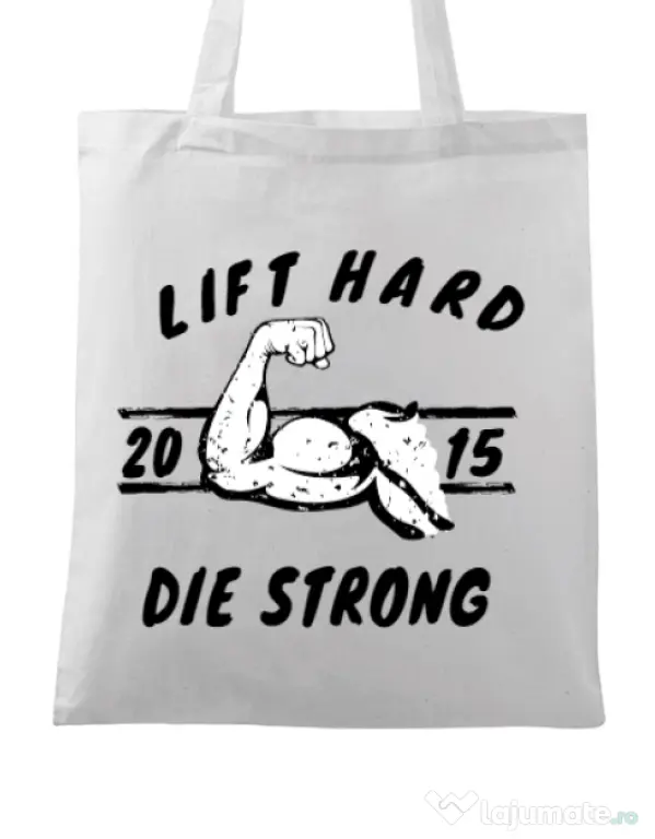Sacosa din panza Lift hard Alb