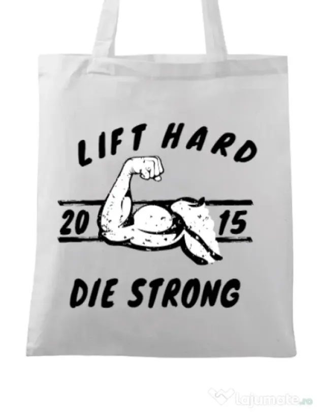 Sacosa din panza Lift hard Alb