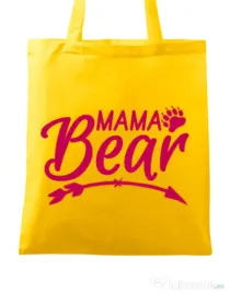 Sacosa din panza Mama bear Galben