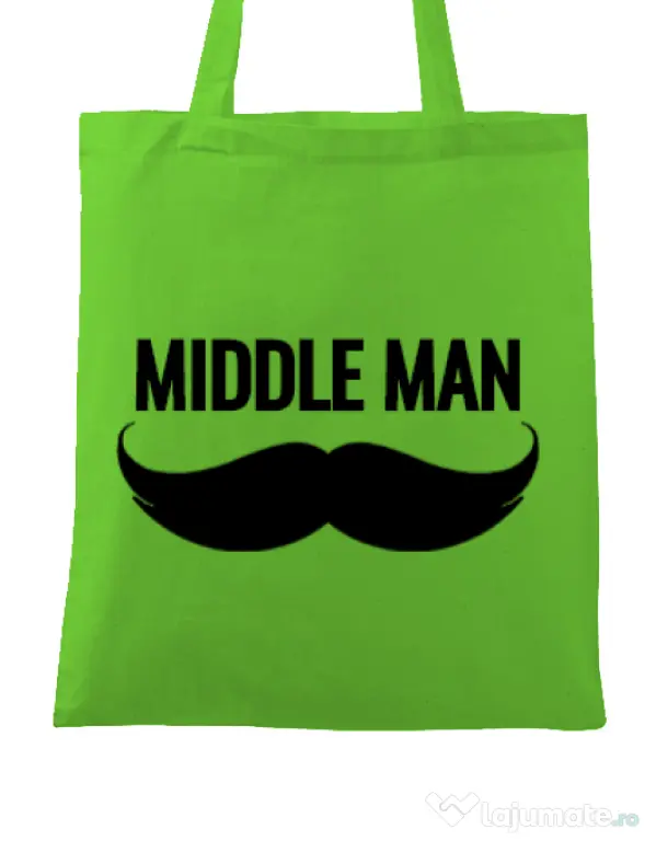 Sacosa din panza Middle man Verde mar