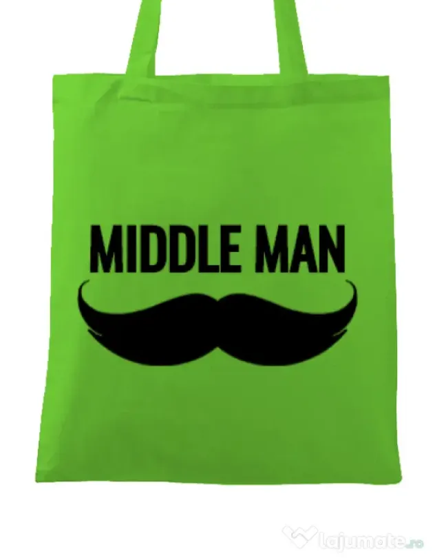 Sacosa din panza Middle man Verde mar