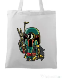 Sacosa din panza Minion Boba Fett Alb