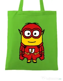 Sacosa din panza Minion flash Verde mar