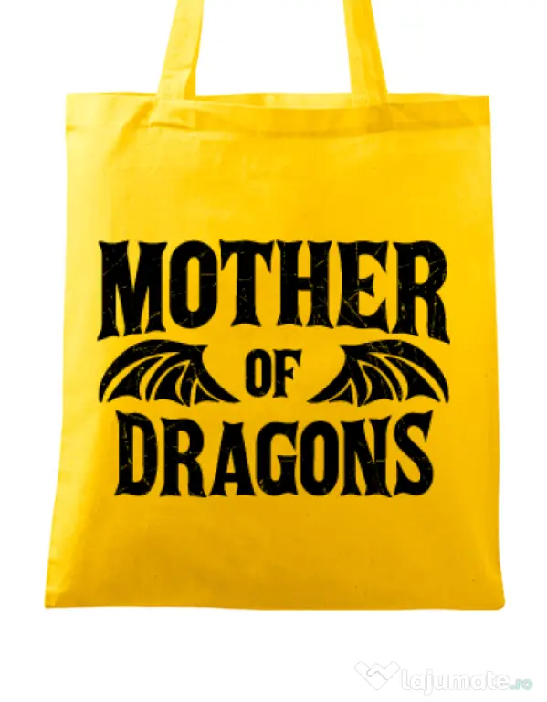 Sacosa din panza Mother of dragons 2 Galben