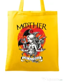 Sacosa din panza Mother of dragons Galben