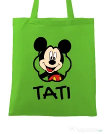 Sacosa din panza Mouse daddy Verde mar