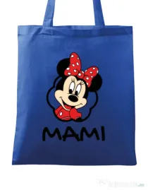 Sacosa din panza Mouse mommy Albastru regal