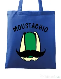 Sacosa din panza Moustachio Albastru regal