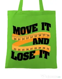 Sacosa din panza Move it and lose it Verde mar