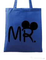 Sacosa din panza Mr Mickey Albastru regal