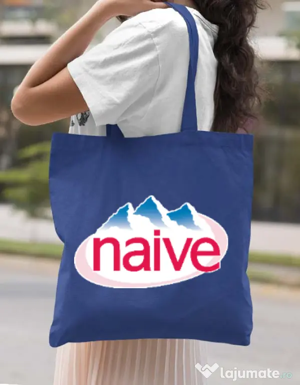 Sacosa din panza Naive Albastru regal
